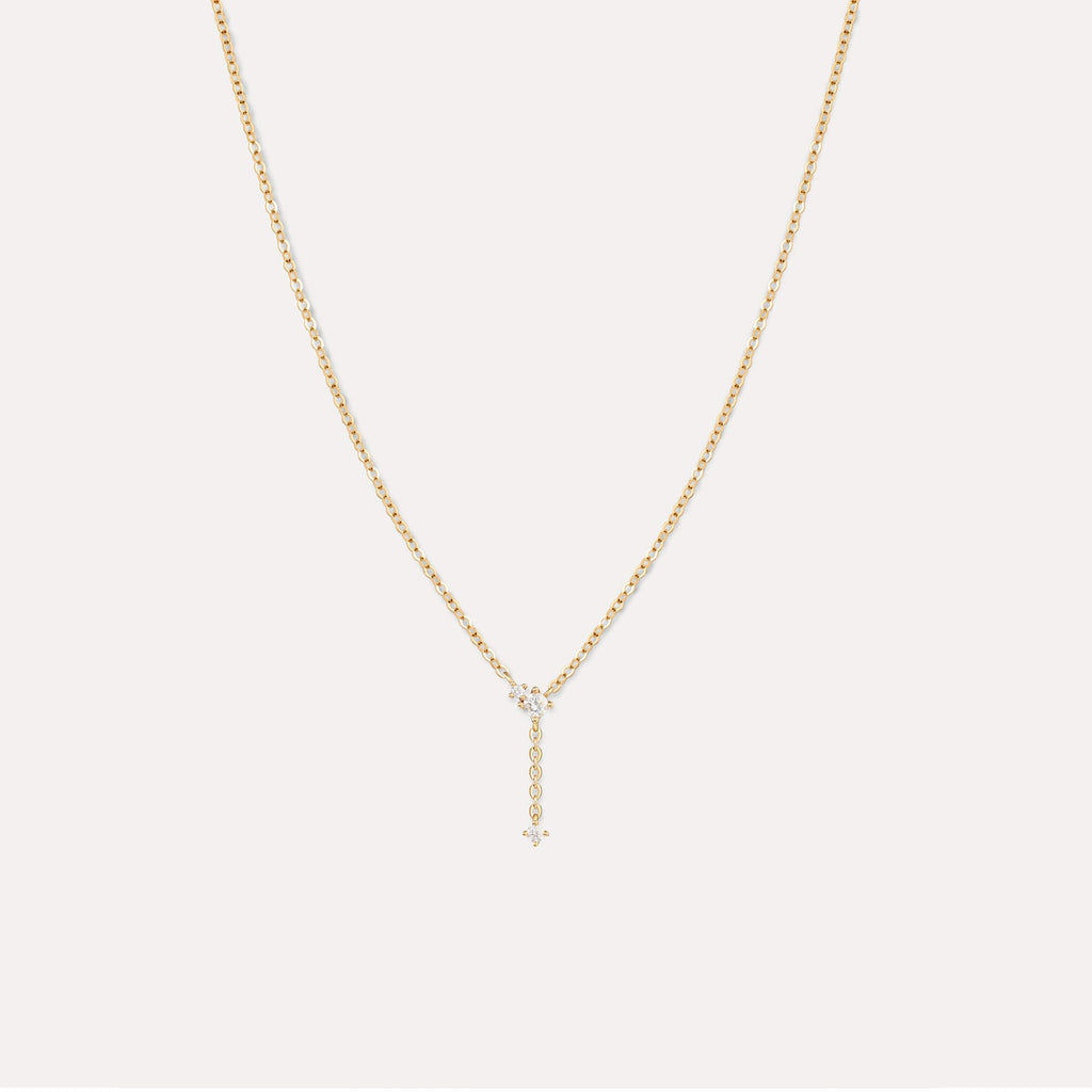 Solid Gold Fallen Star Necklace
