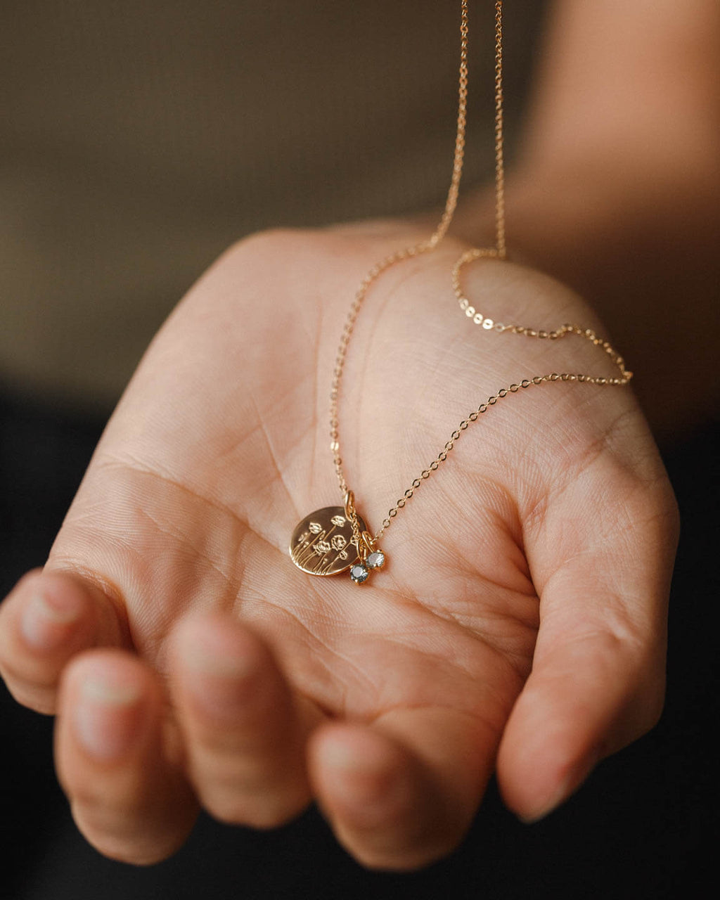 Flora Birthstone Necklace
