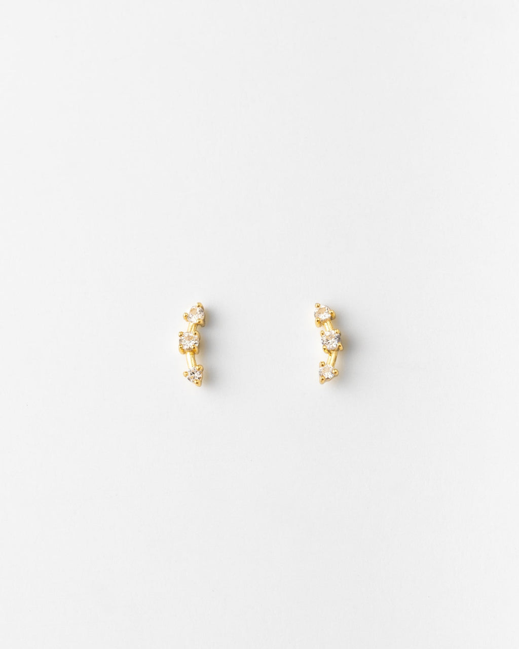 Astra White Sapphire Bar Studs
