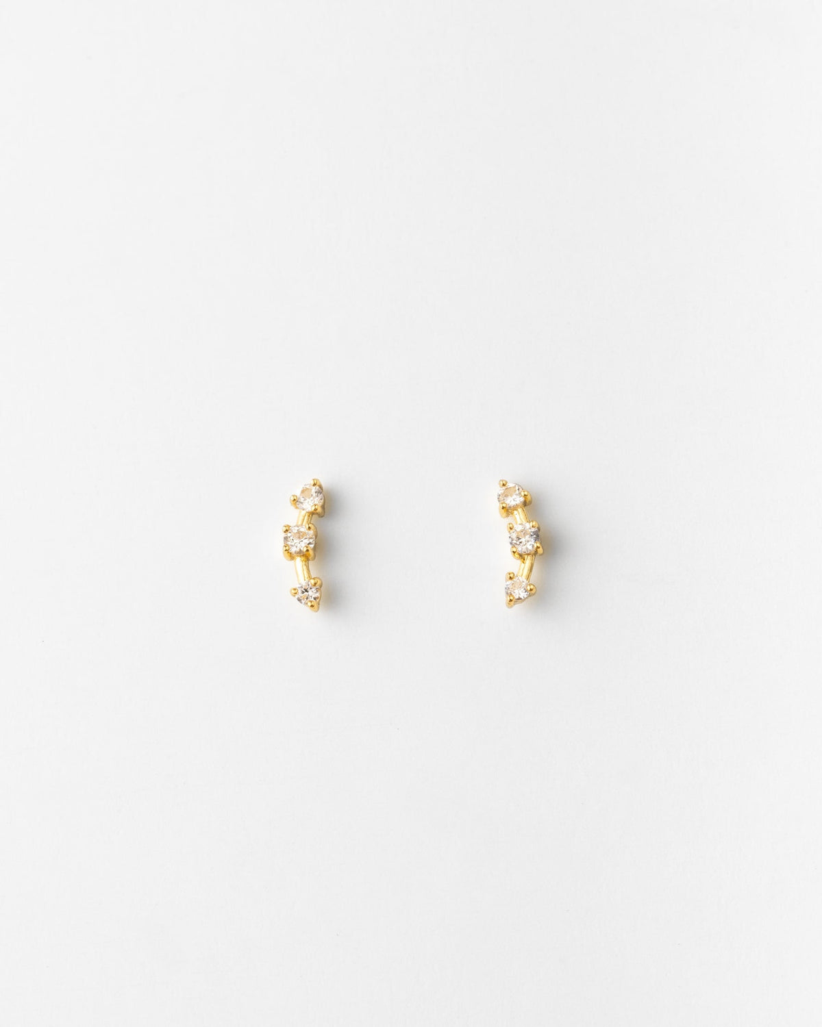Astra White Sapphire Bar Studs