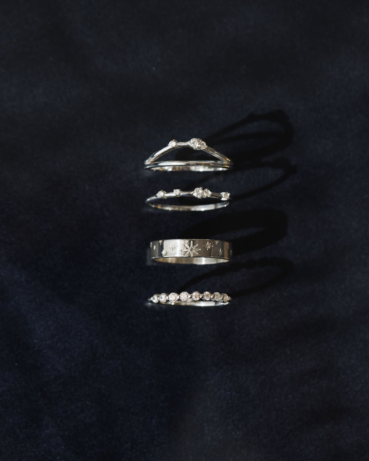 Starscape White Sapphire Ring