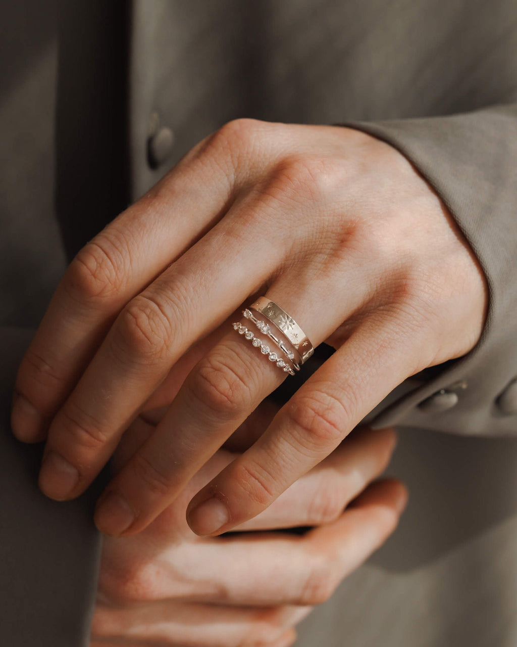 Starscape White Sapphire Ring