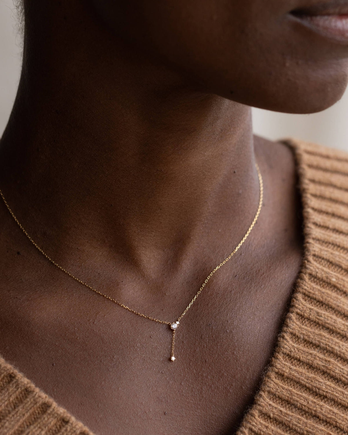 Solid Gold Fallen Star Necklace