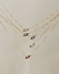 Aura Birthstone Marquise Necklace