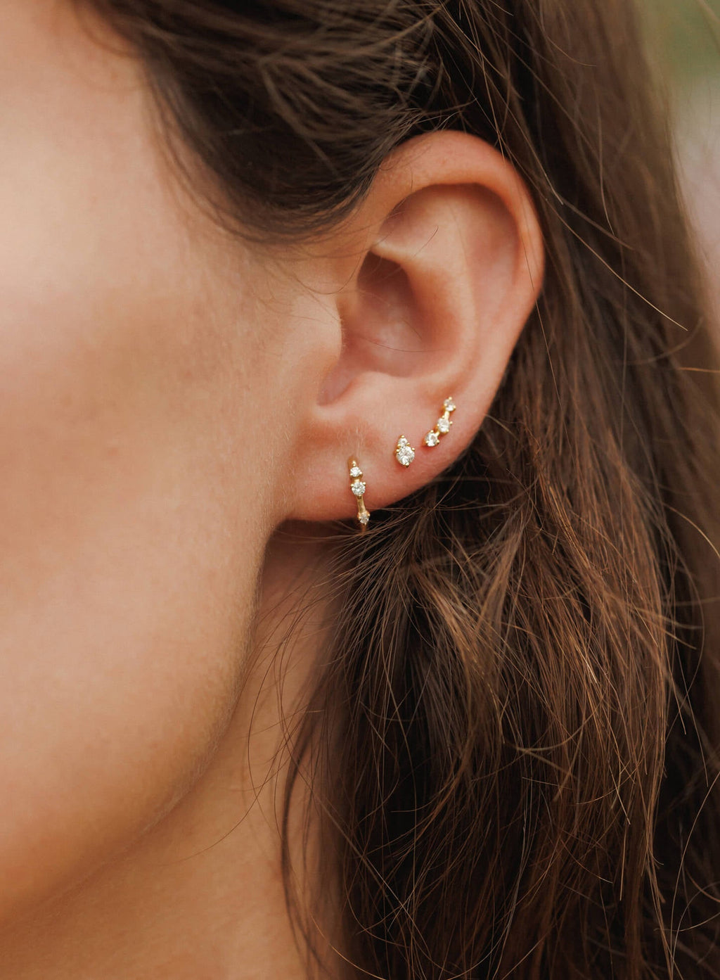 Morningstar White Sapphire Studs