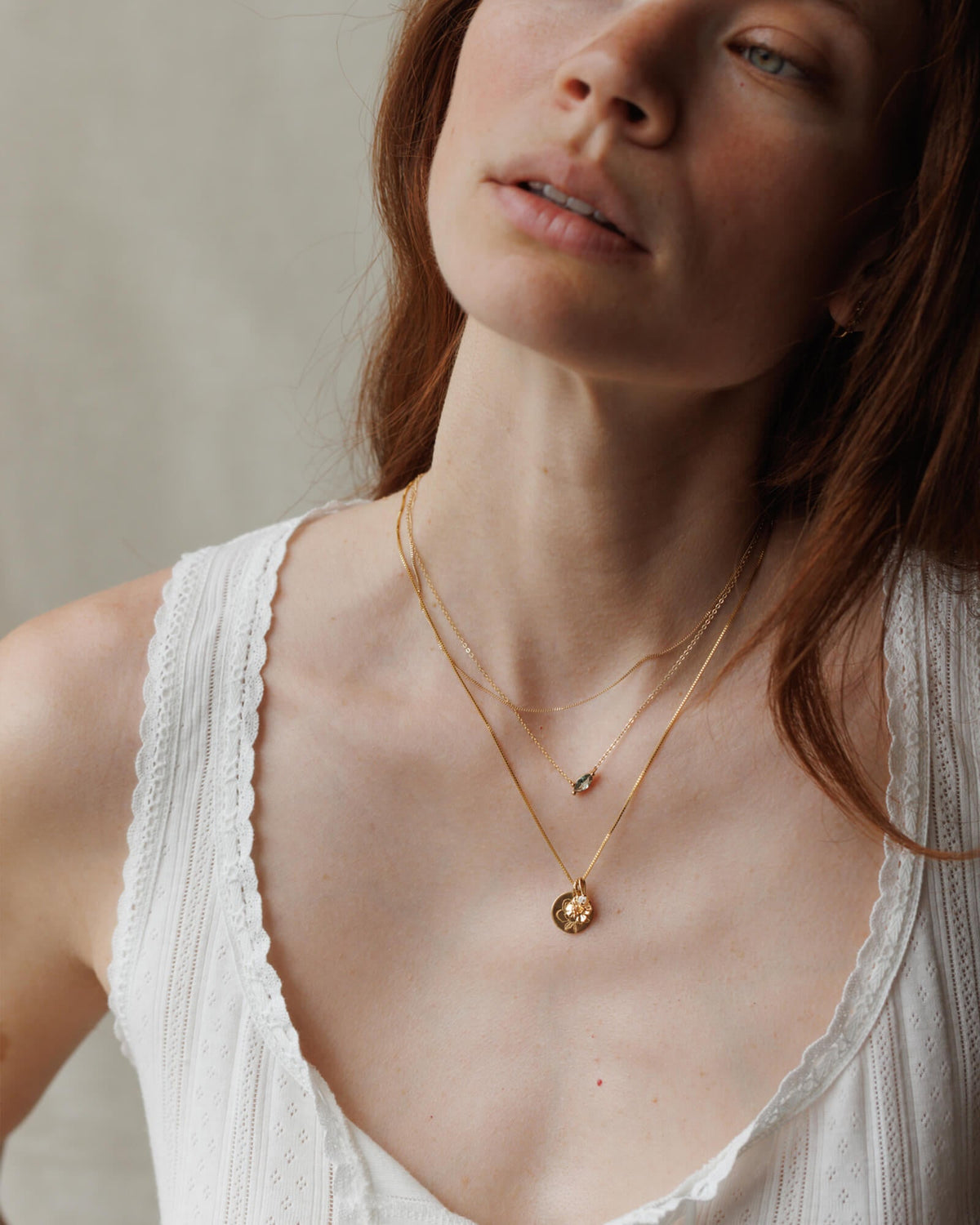 Aura Birthstone Marquise Necklace