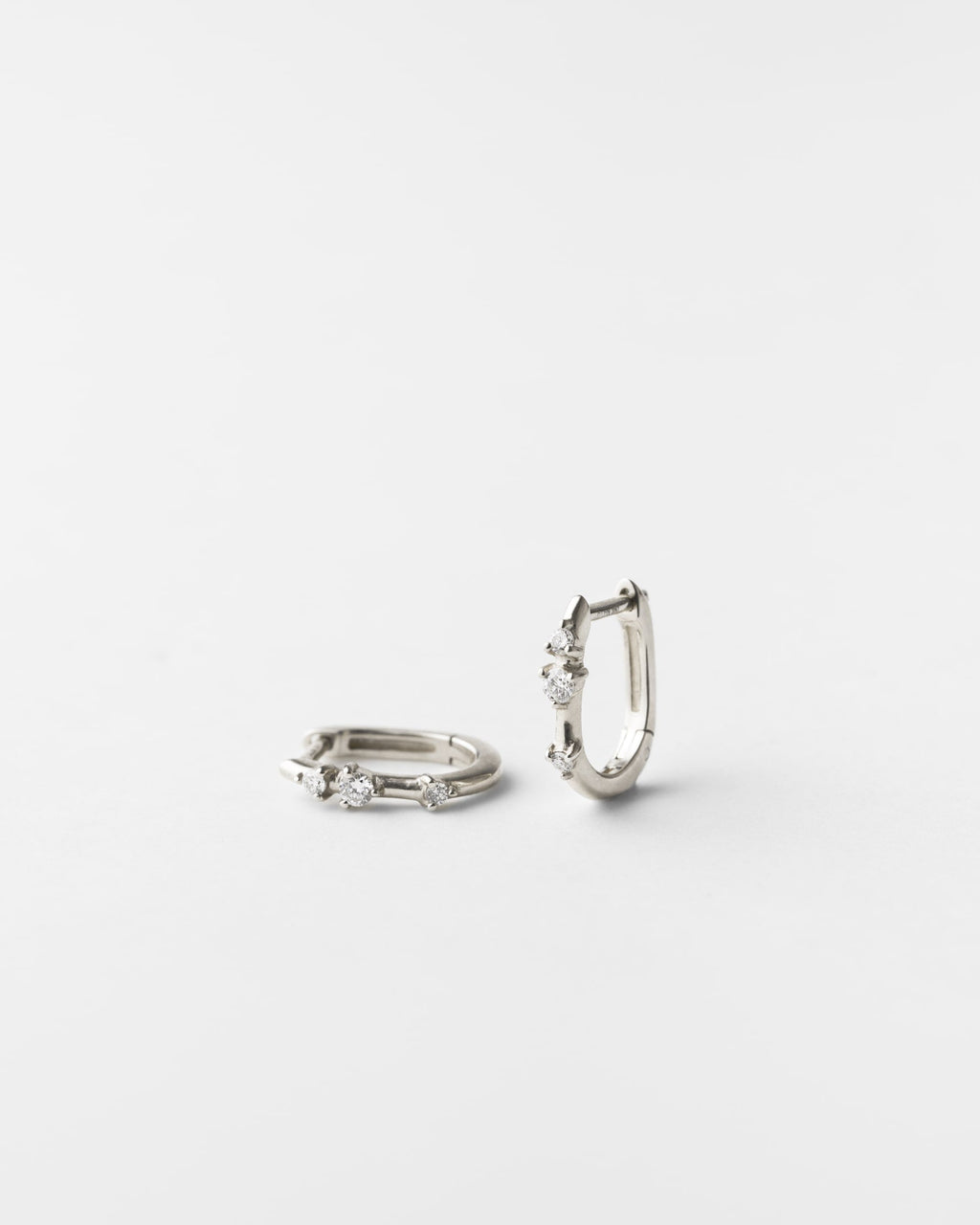 Orion White Sapphire Hoops