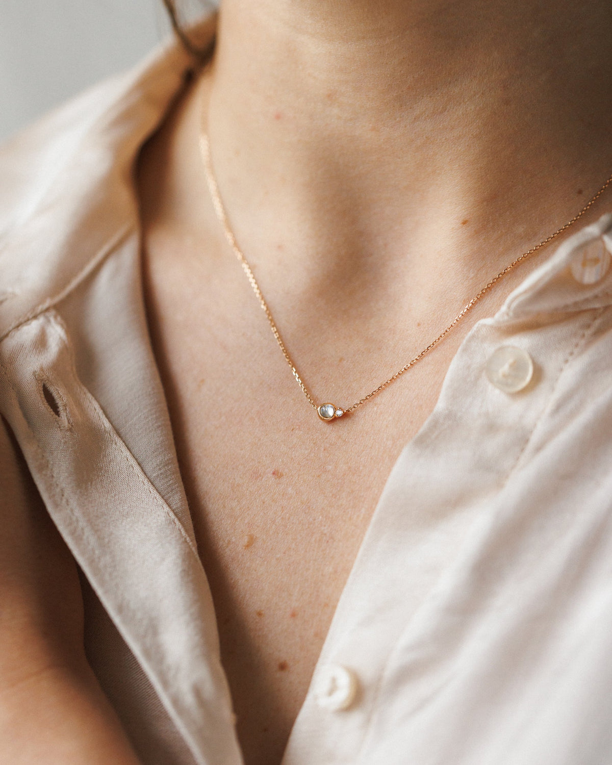 Solid Gold Moonstruck Necklace