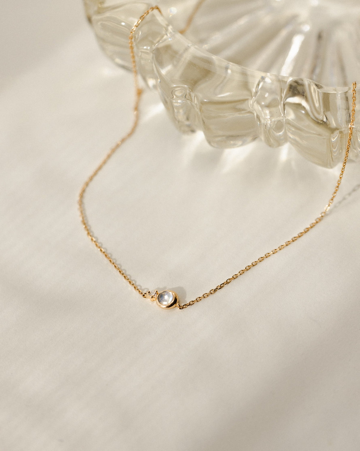 Solid Gold Moonstruck Necklace