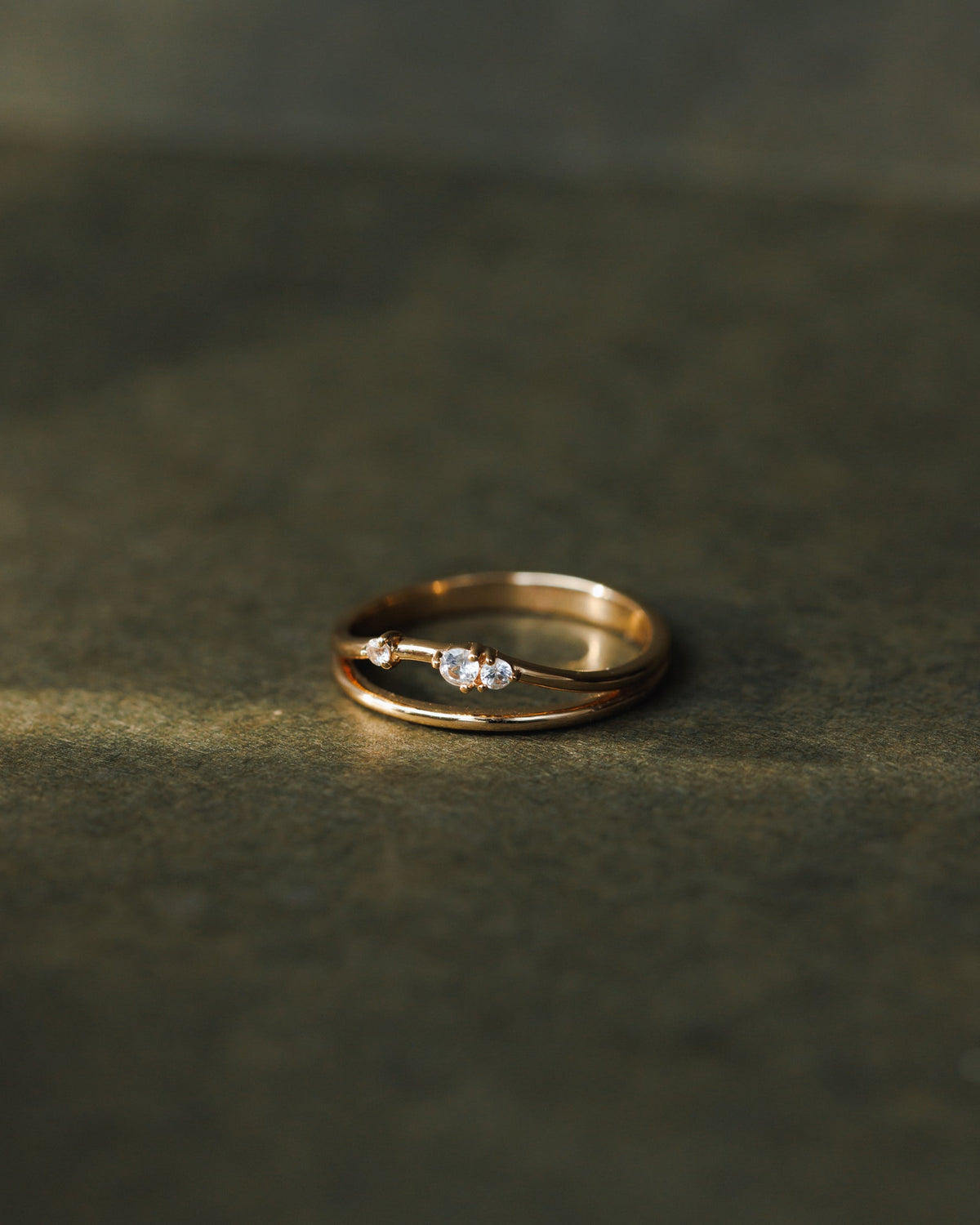 Eclipse White Sapphire Ring
